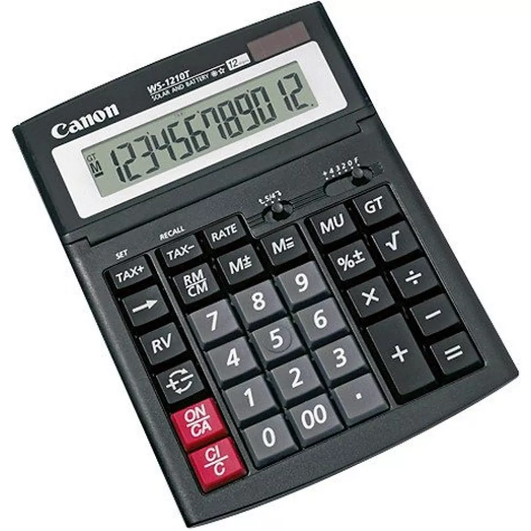 Canon – Tischrechner CA-WS1210T 12-stellig, Schwarz