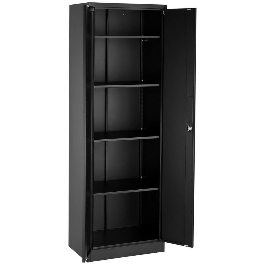Tectake Armoire à Dossiers Brandon, fermeture magnétique, étagères réglables, verrouillage, usage simple  
