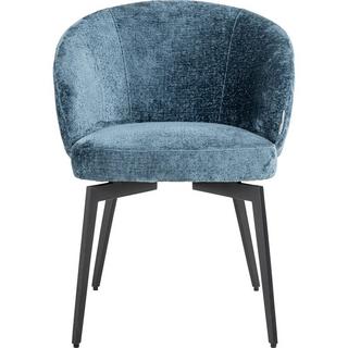 mutoni Chaise de salle à manger Amphara chenille bleue  