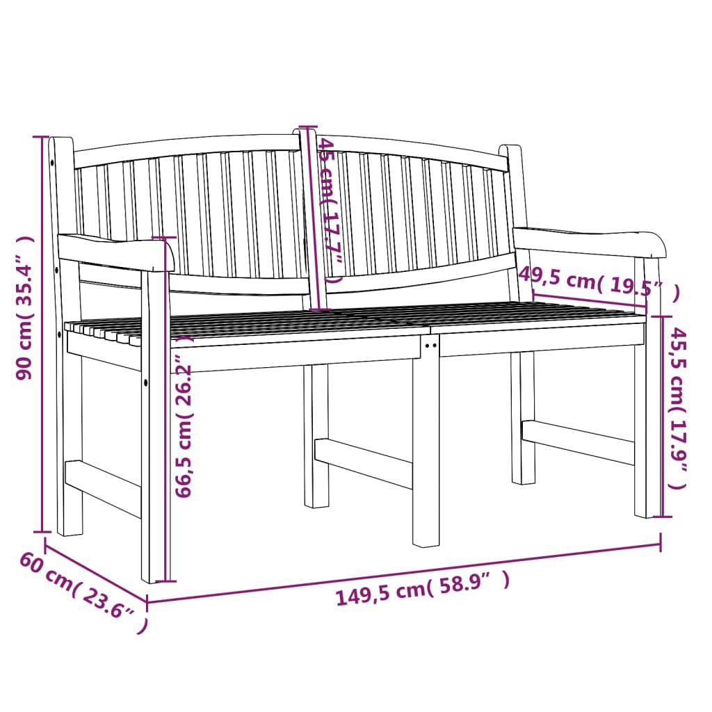 VidaXL panca da giardino Teak riciclato  