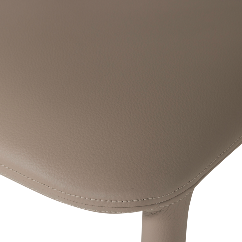 mutoni Chaise de salle à manger Noble aspect cuir beige  