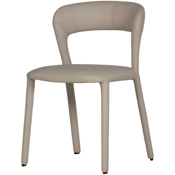 Chaise de salle à manger Noble aspect cuir beige