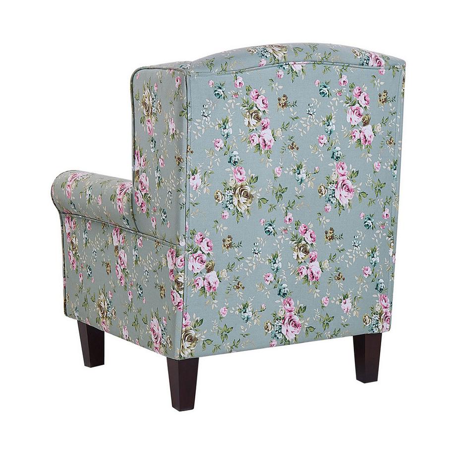 Beliani Fauteuil à oreilles en Tissu Rétro HAMAR  