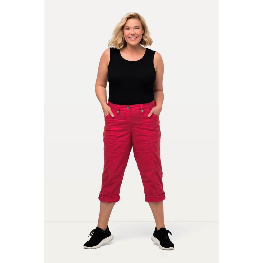 Ulla Popken Pantalon cargo 7/8 avec attaches Taille confortable  