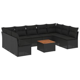 VidaXL set divano da giardino Polirattan  