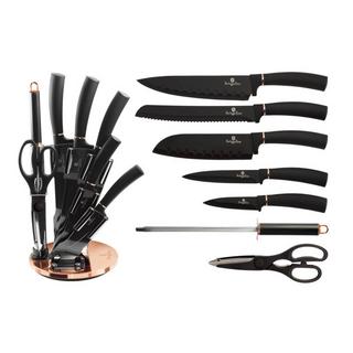 Berlinger Haus Messerset mit Acryl-Block Black Rose Collection  
