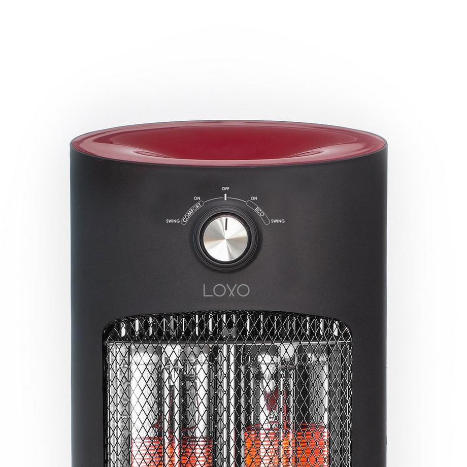 Argoclima Argoclima 191070203 stufetta elettrica Interno Nero, Rosso 800 W Riscaldatore di ambienti elettrico al quarzo  