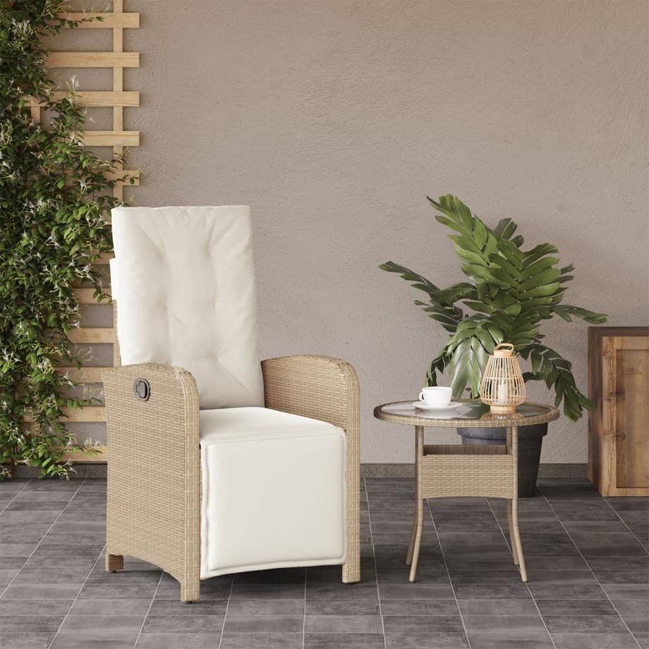 VidaXL sedia reclinabile da giardino Polirattan  