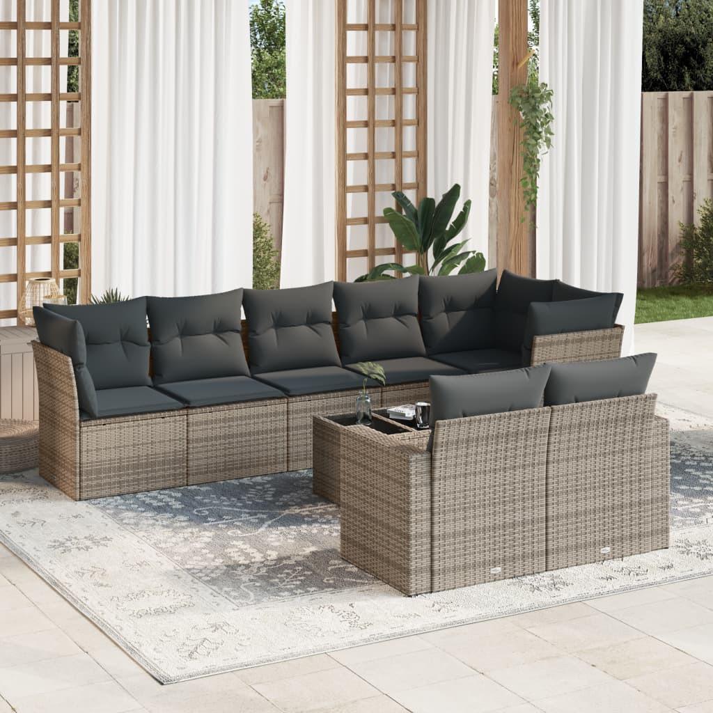 VidaXL set divano da giardino Polirattan  