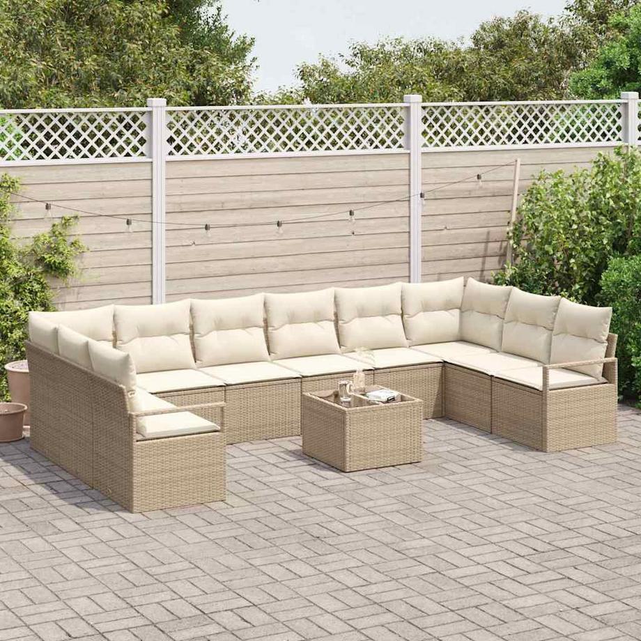 VidaXL Ensemble de meubles de jardin poly rattan  