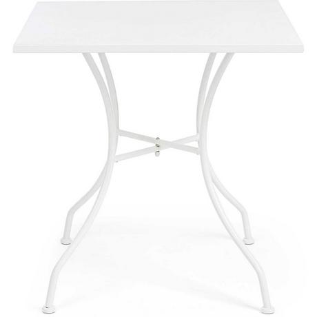 mutoni Table de jardin Kelsie blanc 70x70  