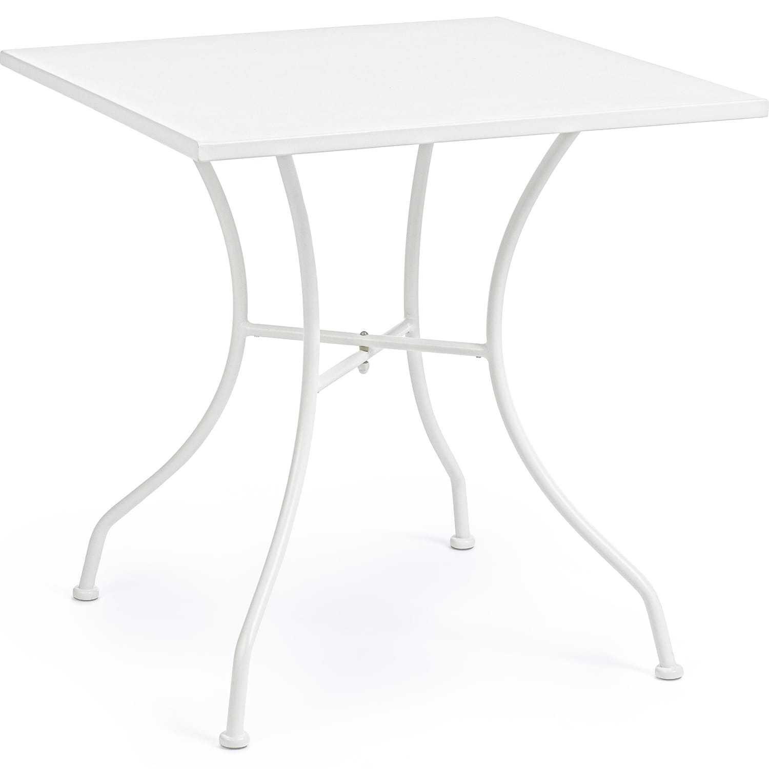 mutoni Table de jardin Kelsie blanc 70x70  