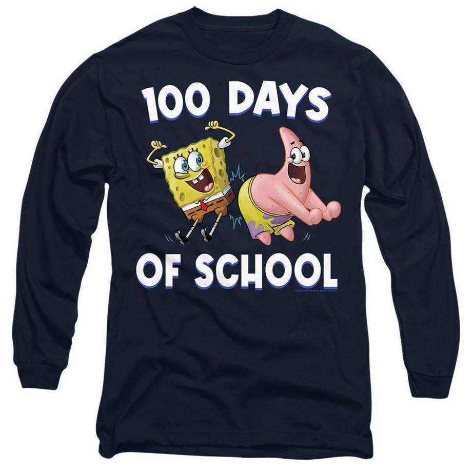 Nickelodeon  100 Days Of School Maglietta Patrick Star (patrick Stella) Manica Lunga 