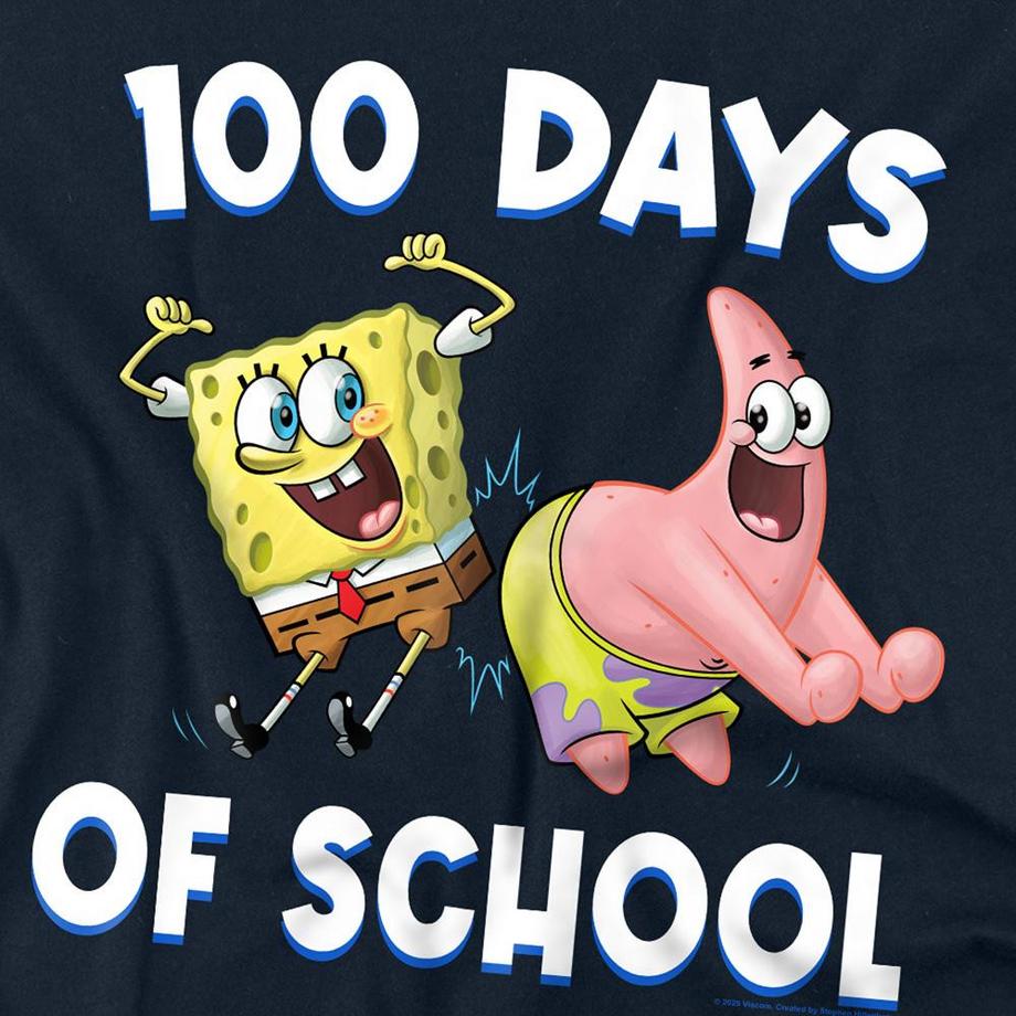 Nickelodeon  100 Days Of School Maglietta Patrick Star (patrick Stella) Manica Lunga 