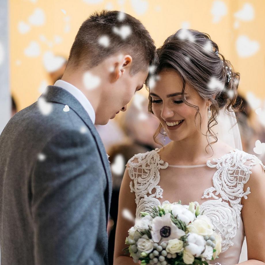 Northix  12x Party Popper Cuori Bianchi 