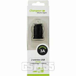 Avizar  Chargeur Allume-cigare 2x USB 3A Moxie 