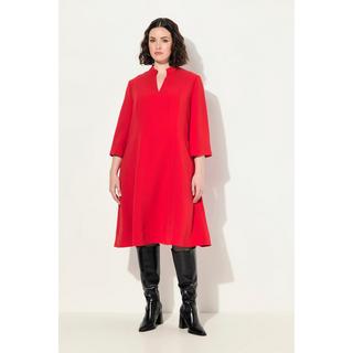 Ulla Popken Abito Midi Collo Alto Scollo V Maniche 3/4  