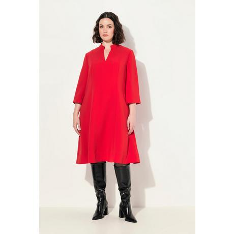 Ulla Popken Abito Midi Collo Alto Scollo V Maniche 3/4  