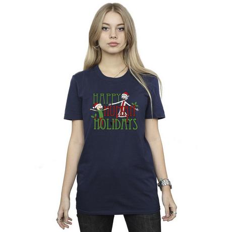 Rick And Morty Happy Human Holidays Grafikdruck T-Shirt  