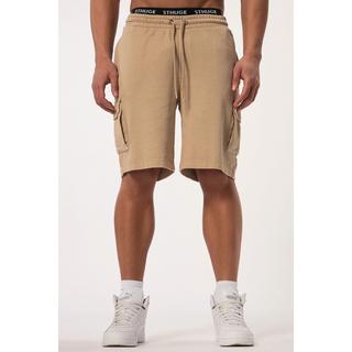 Sthuge  Bermuda cargo en molleton, avec taille élastique. Coupe Relaxed Fit. Jusqu'au 8XL. 