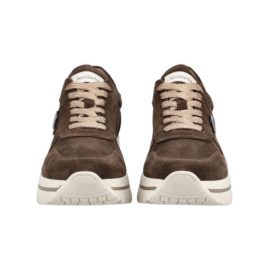 Nero Giardini Sneaker in pelle velluto con suola leggermente rialzata  