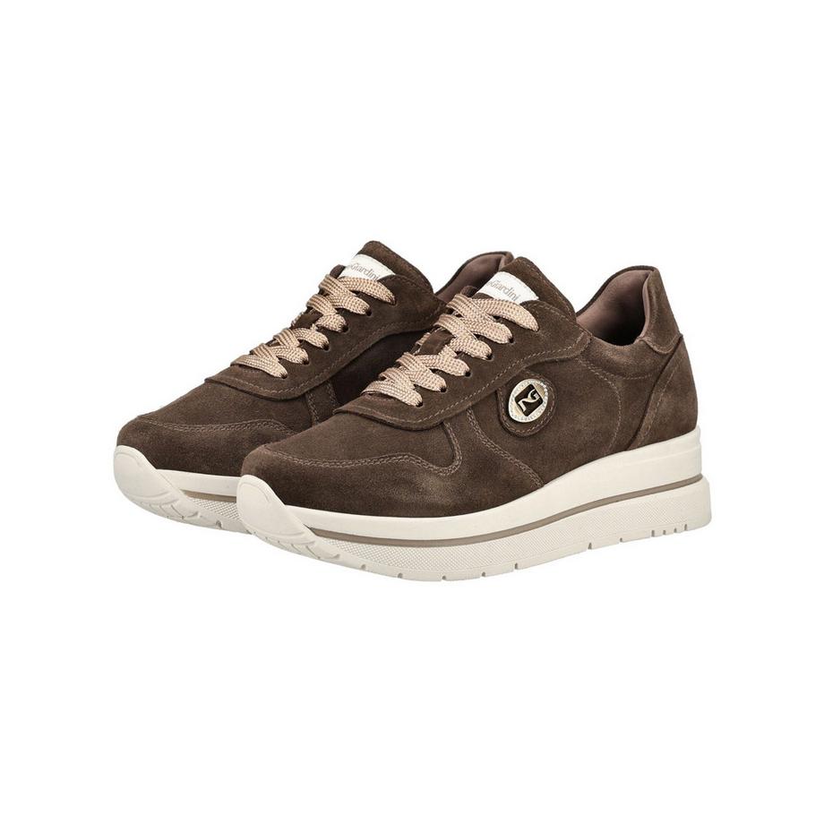 Nero Giardini Sneaker in pelle velluto con suola leggermente rialzata  