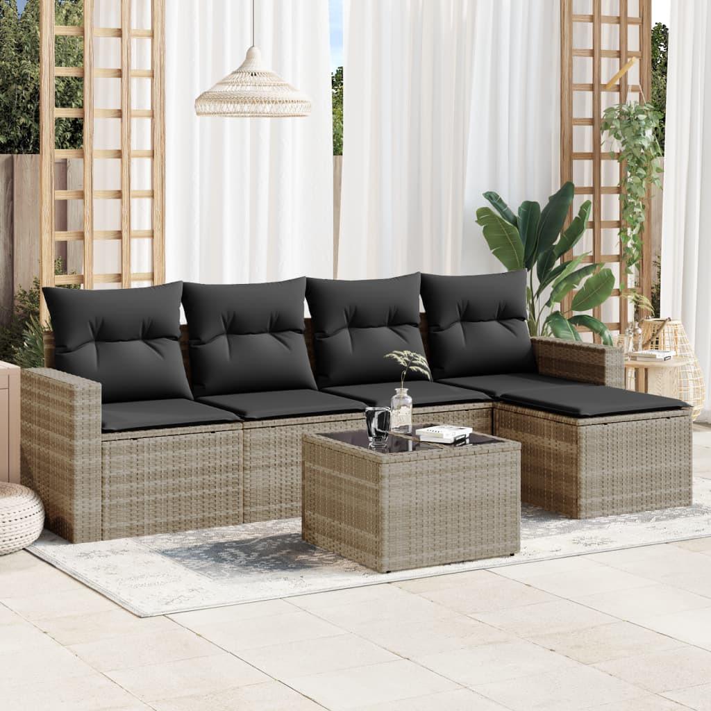 VidaXL set divano da giardino Polirattan  