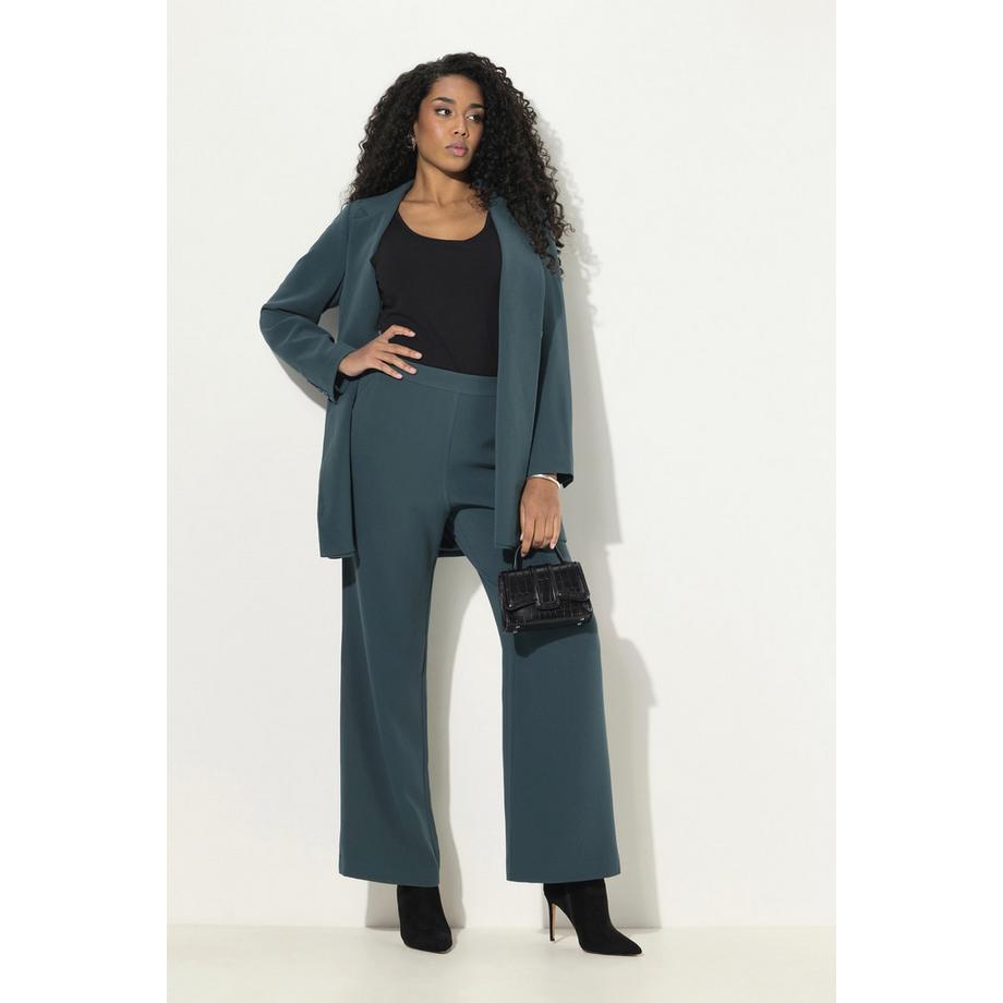 Ulla Popken Anzughose weites gerades Bein Elastikbund  