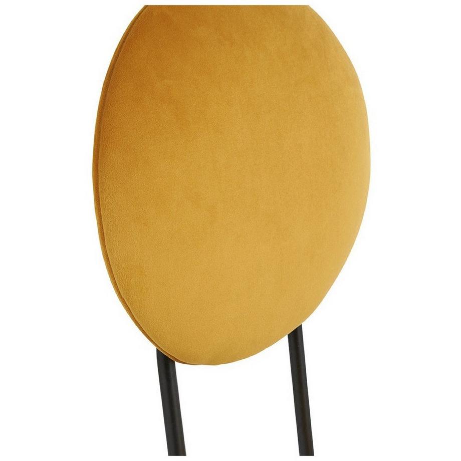 Blanc d'Ivoire Esszimmerstuhl Colette Samt safran  