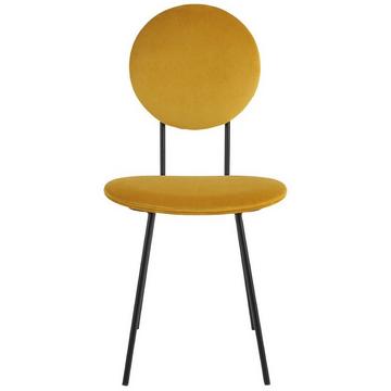 Chaise de salle à manger Colette velours safran