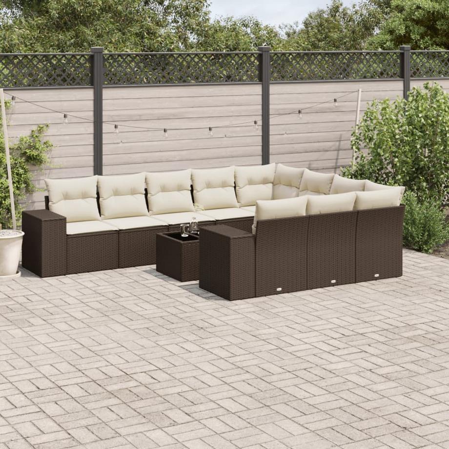 VidaXL set divano da giardino Polirattan  