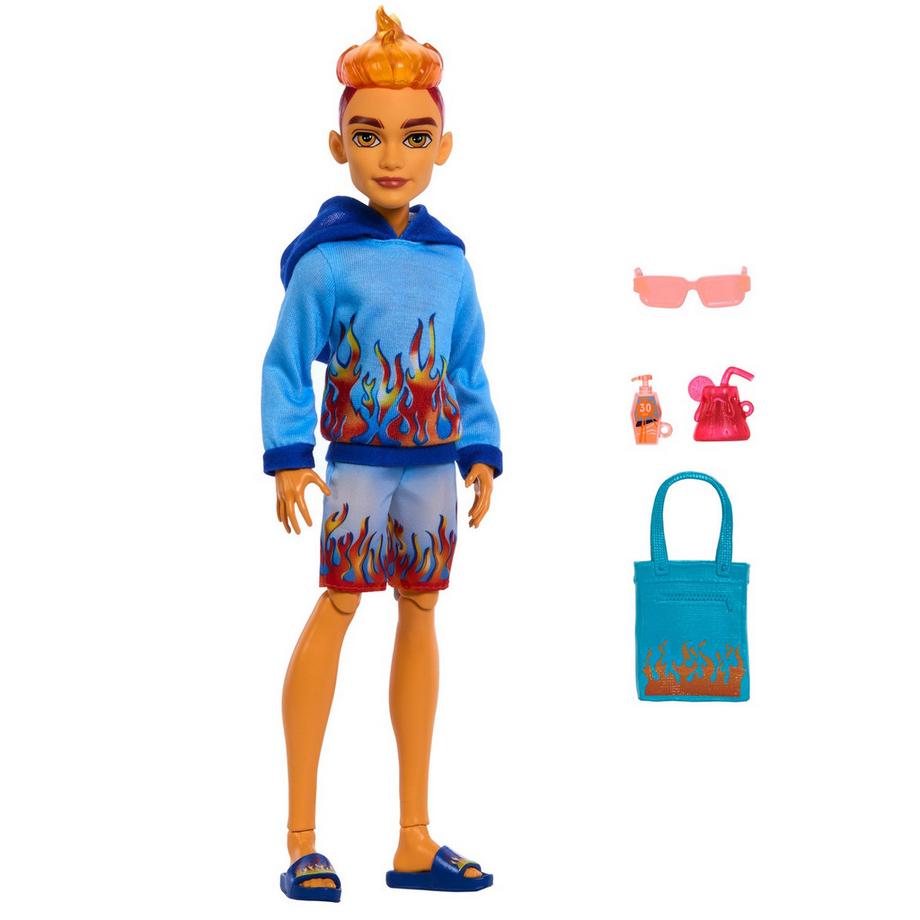 Mattel  Monster High Scare-adise Island Heath Burns Puppe mit Flamme Hoodie 
