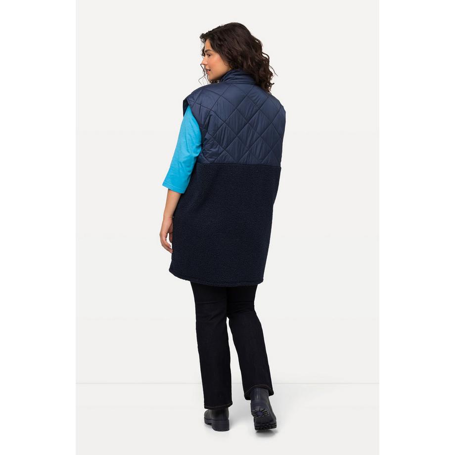 Ulla Popken Veste Polaire Bouclée Col Montant  