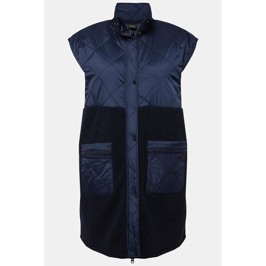 Ulla Popken Veste Polaire Bouclée Col Montant  