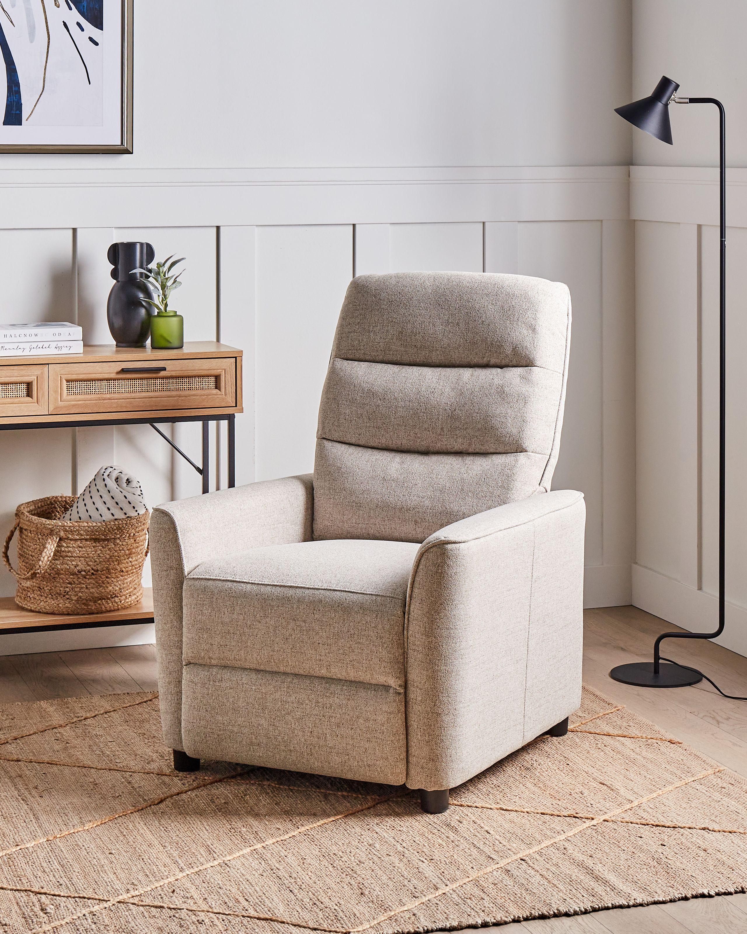 Beliani Fauteuil inclinable en Polyester Traditionnel SANDE  