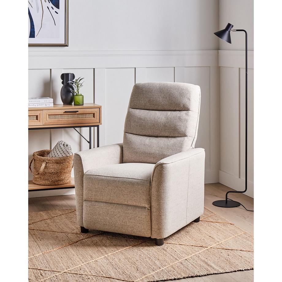 Beliani Fauteuil inclinable en Tissu  SANDE  