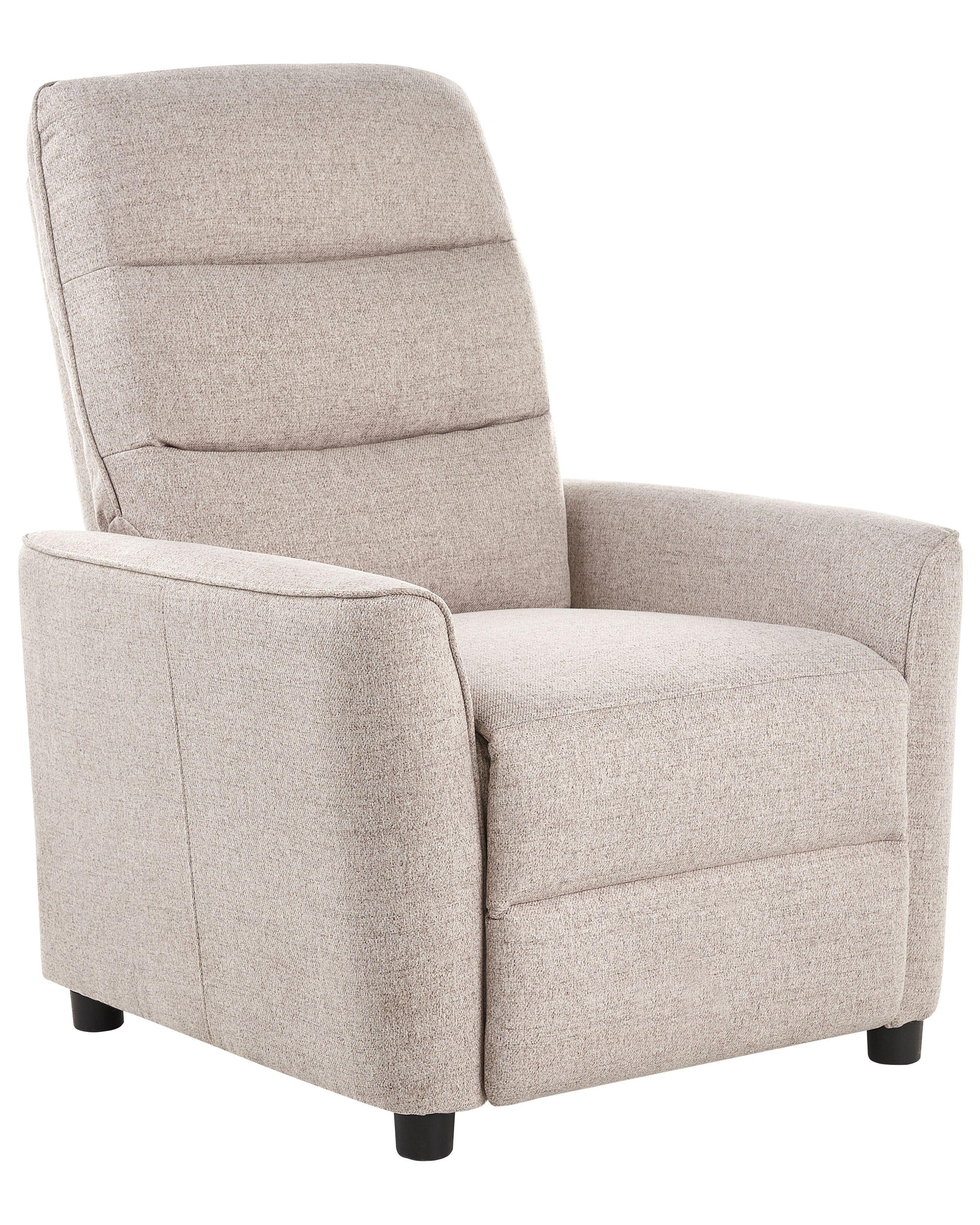 Beliani Fauteuil inclinable en Polyester Traditionnel SANDE  