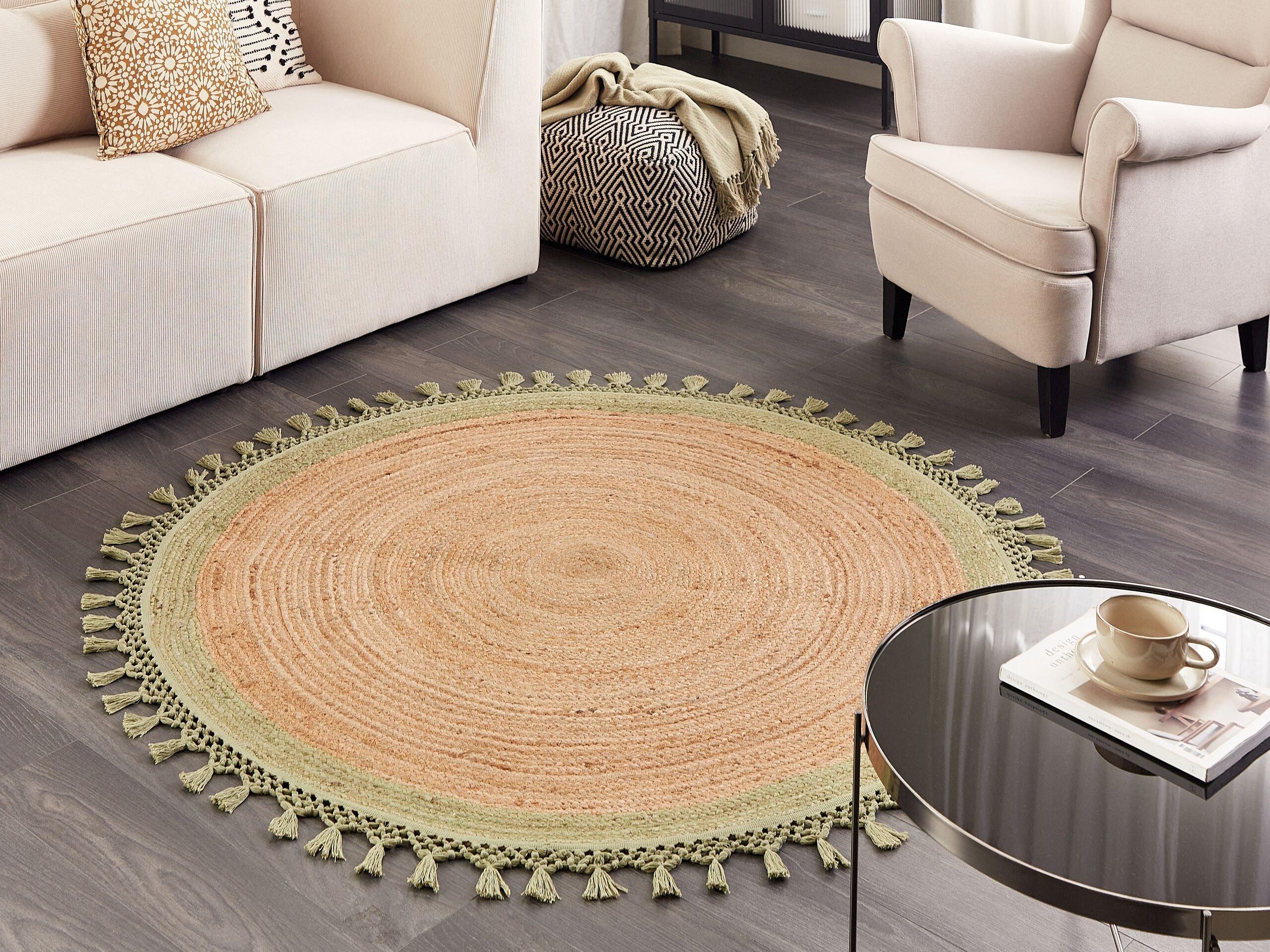 Beliani Tapis en Jute Boho MARTS  