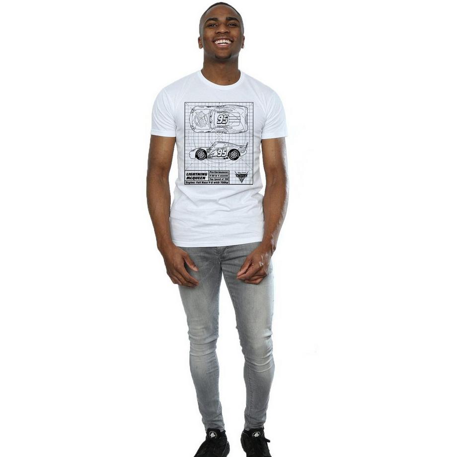 Cars Lightning McQueen Blueprint T-Shirt  