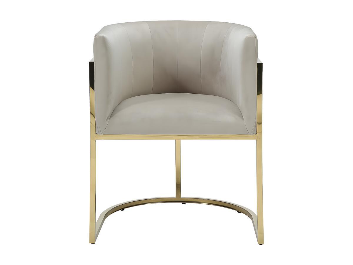 PASCAL MORABITO Chaise avec accoudoirs PERIA Velours acier inoxydable  