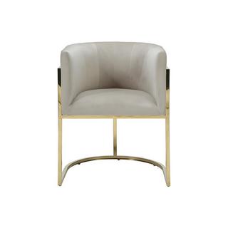 PASCAL MORABITO Chaise avec accoudoirs PERIA Velours acier inoxydable  