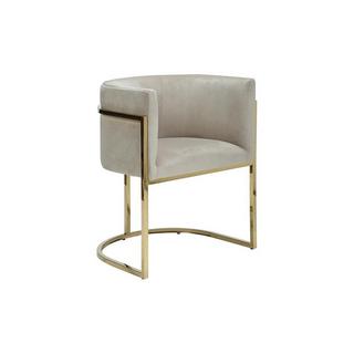 PASCAL MORABITO Chaise avec accoudoirs PERIA Velours acier inoxydable  