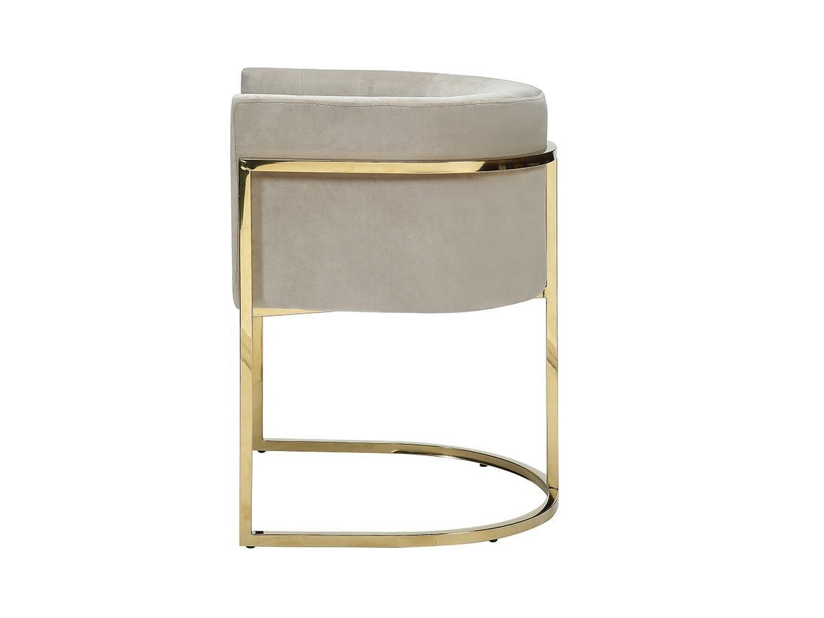 PASCAL MORABITO Chaise avec accoudoirs PERIA Velours acier inoxydable  