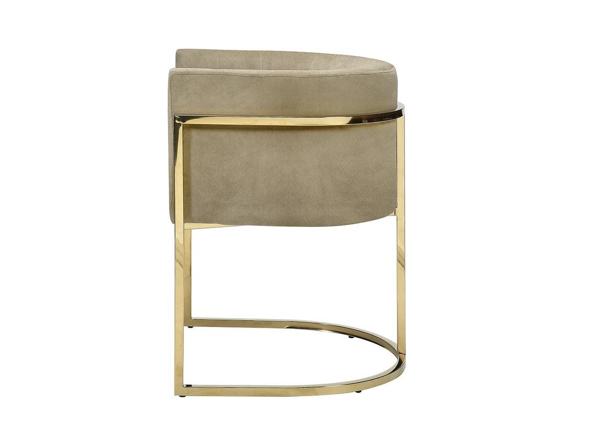 PASCAL MORABITO Chaise avec accoudoirs PERIA Velours acier inoxydable  