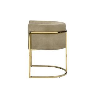 PASCAL MORABITO Chaise avec accoudoirs PERIA Velours acier inoxydable  