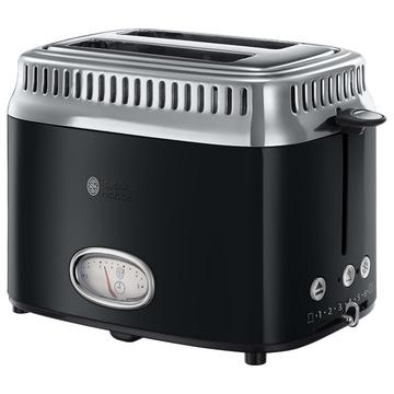 Retro Classic Noir Kompakt-Toaster - nero-acciaio