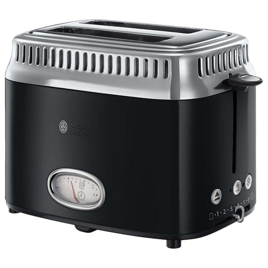 Retro Classic Noir Kompakt-Toaster - noir inox