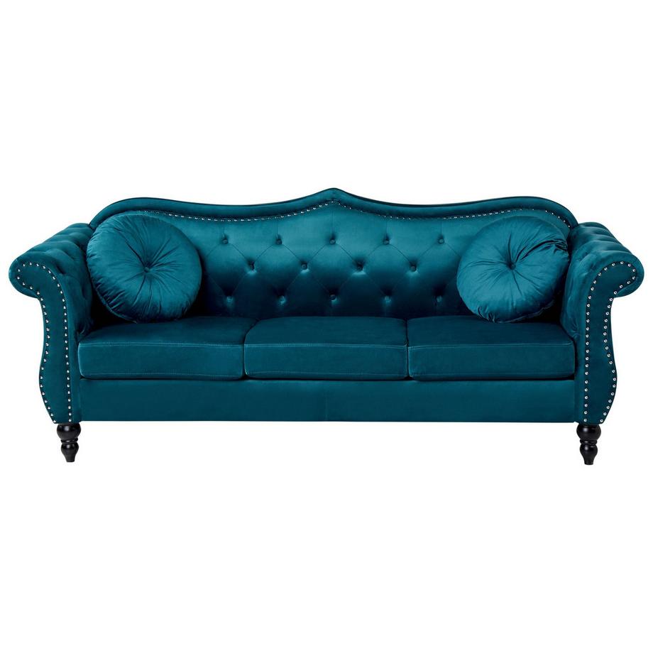 3 Sitzer Sofa aus Samtstoff Klassisch SKIEN