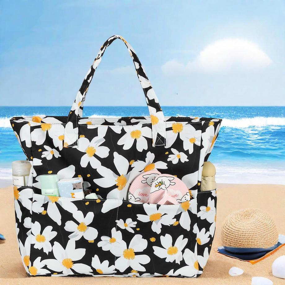 Only-bags.store Grand Sac Cabas Épaule Imperméable Zippé Shopper  