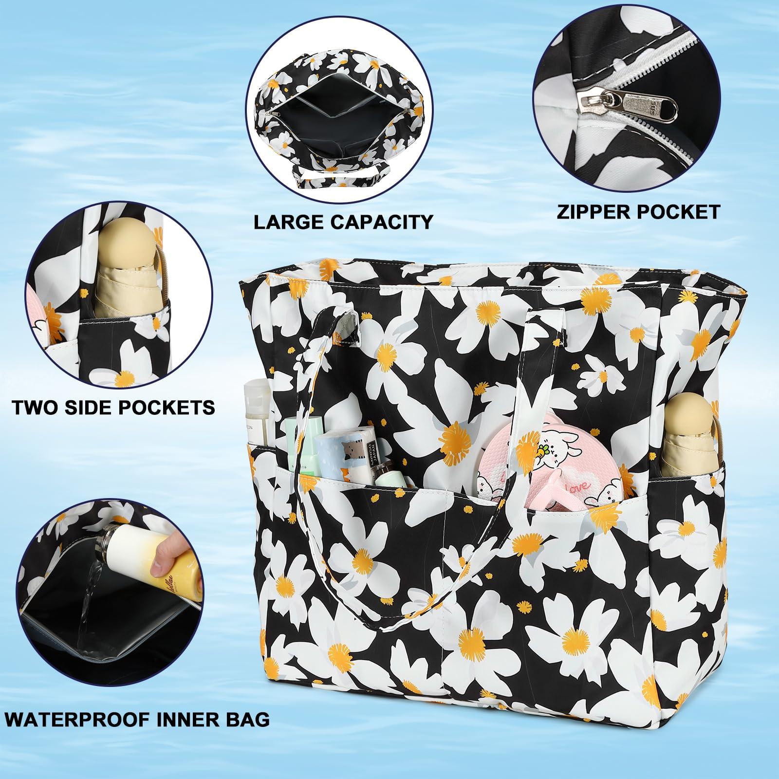 Only-bags.store Große Reißverschluss Wasserdichte Umhängetasche Shopper  